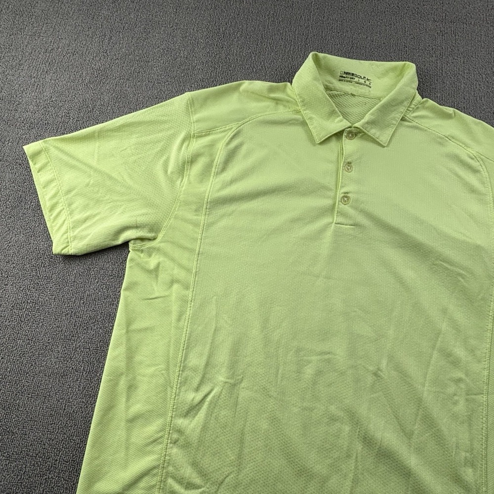 Nike Polo Shirt Adult Large Green Short Sleeve Golfing Golf Casual Men's - Picture 4 of 13